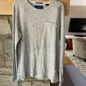 SCOTCH & SODA Grey Pocket 100% Cotton Crew Neck Sweater Jumper Pullover L
